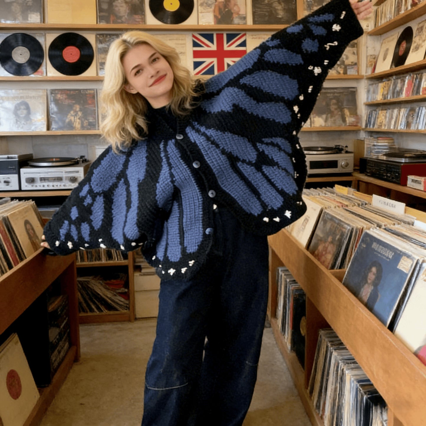 Handmade Butterfly Cardigan