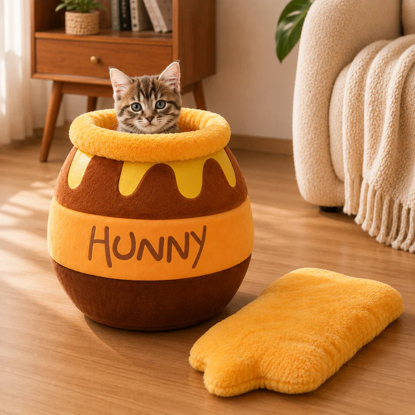 Kitt Black™ Cozy Cat Cave Bed