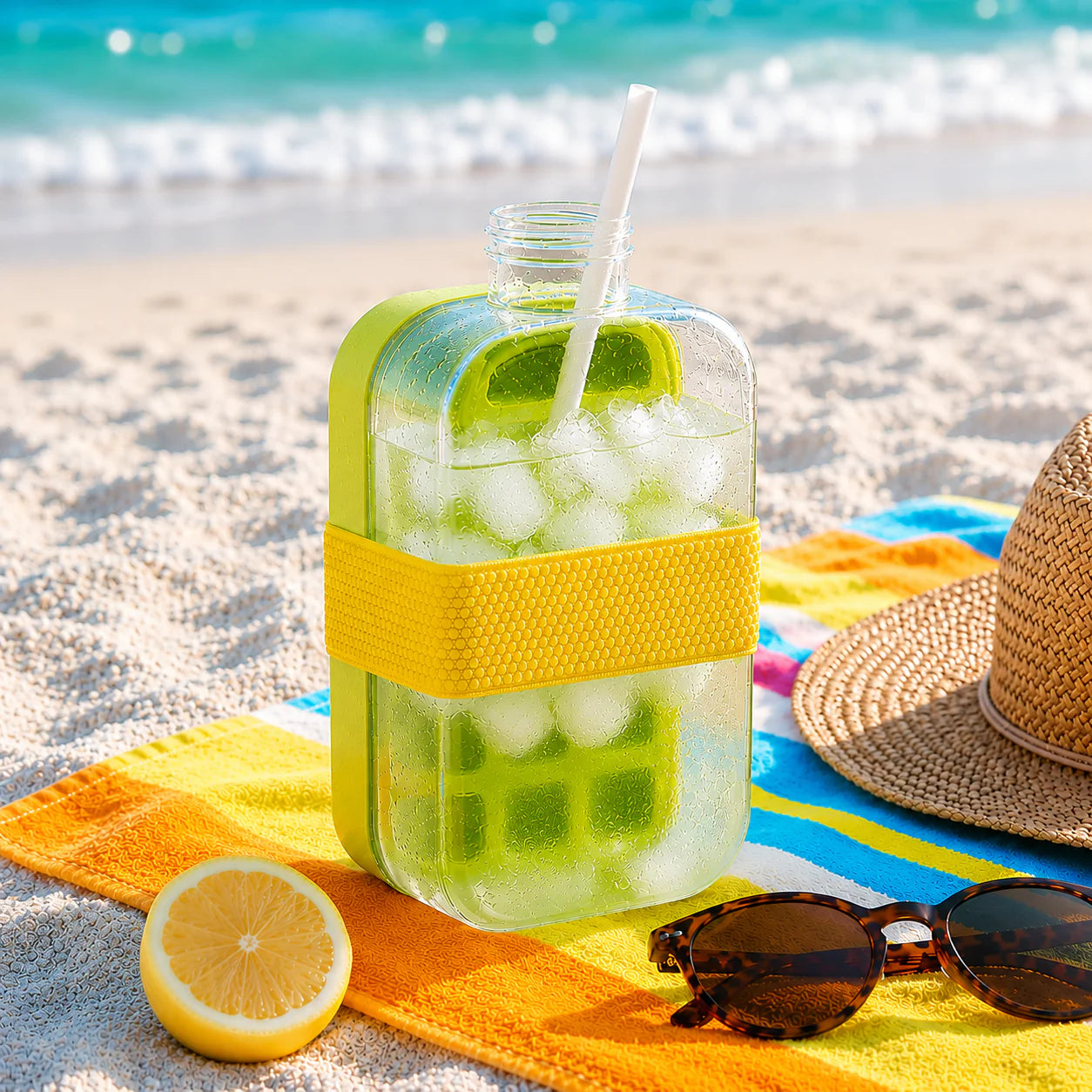 2-in-1 Ice Cube Tray & Drinking Bottle
