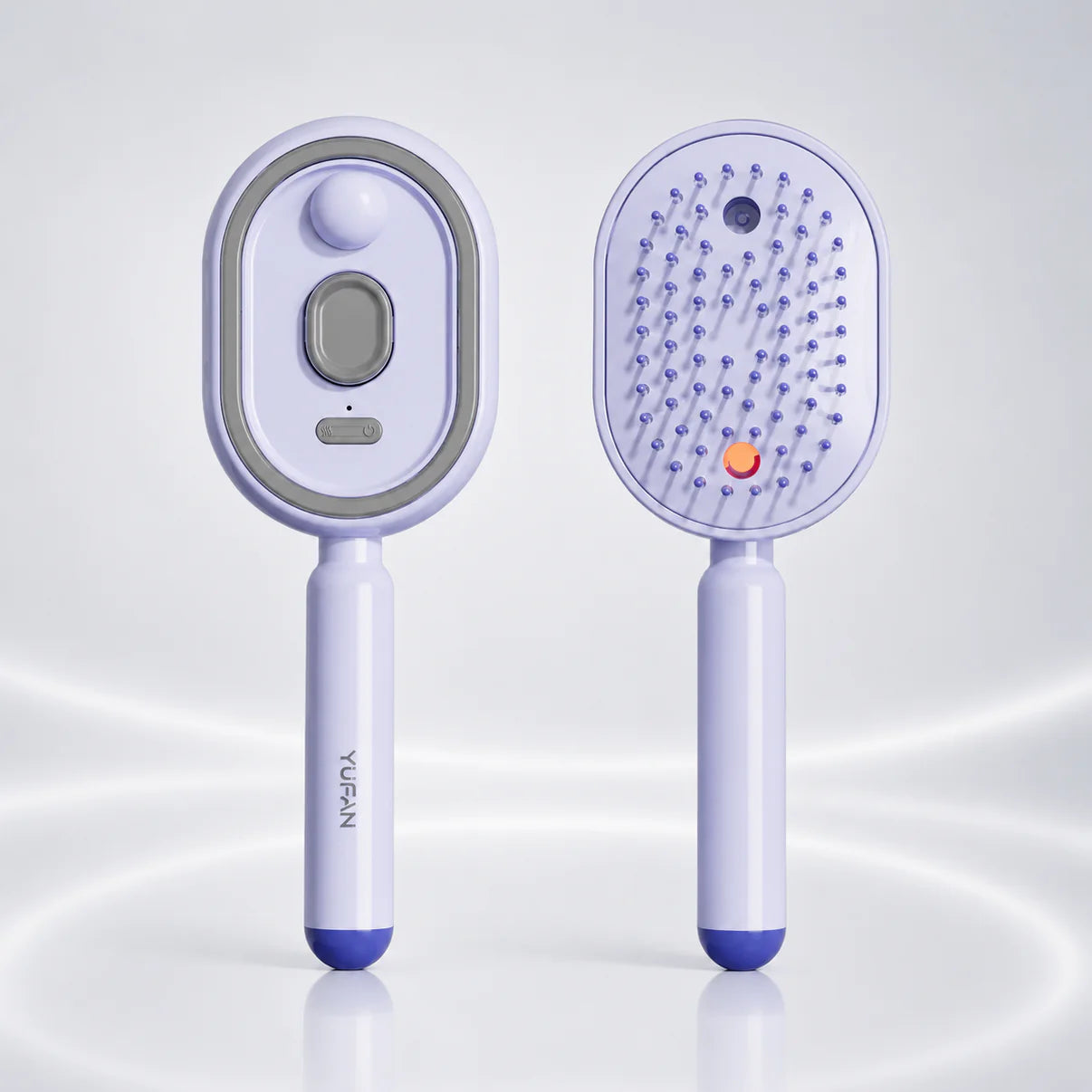 Rechargeable Hair Straightener Brush with Detangling Comb