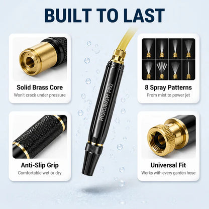 HydroWash Pro – Garden Hose Spray Nozzle