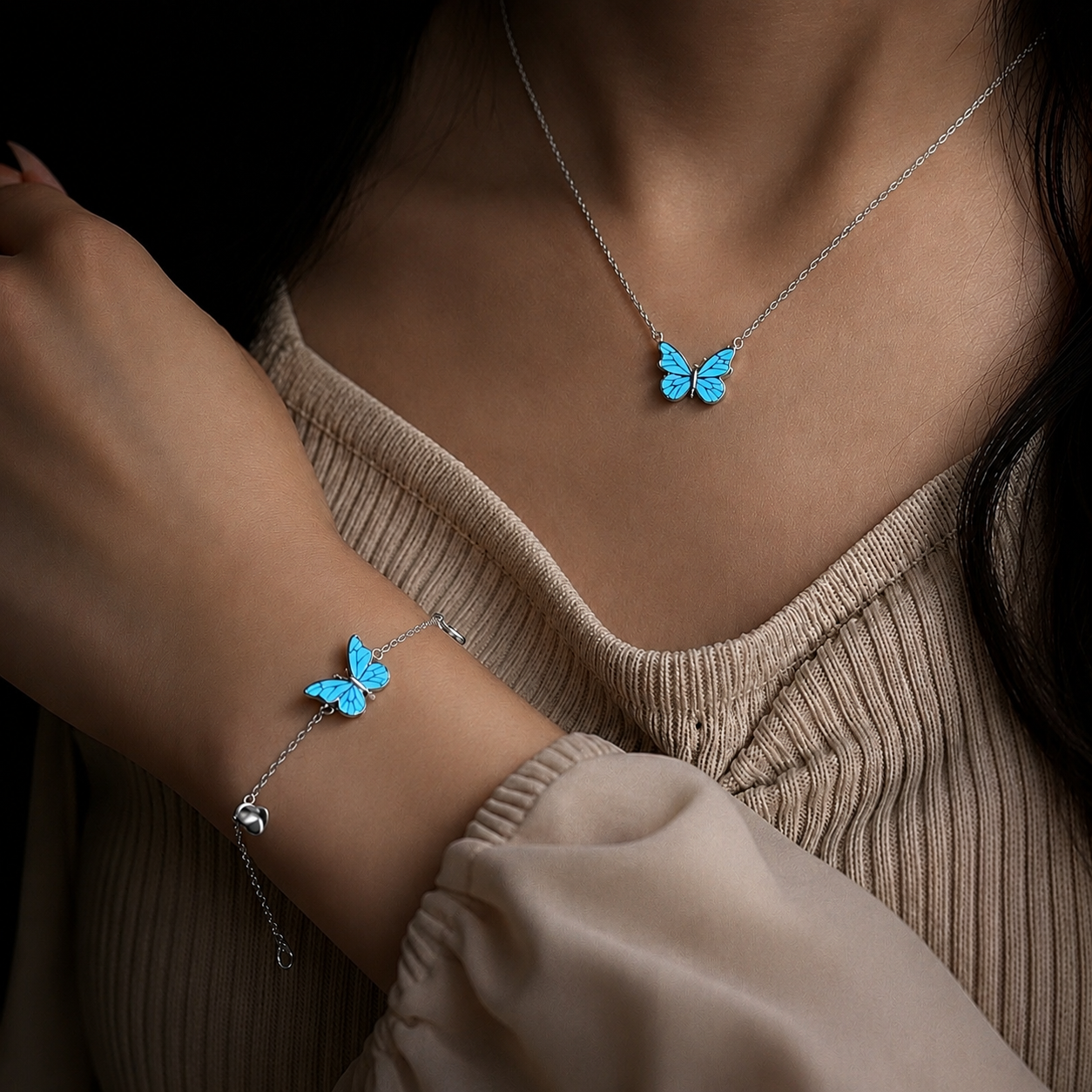 Luminous Dream Blue Butterfly Collection