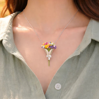 Bouquet Necklace Flower Vase