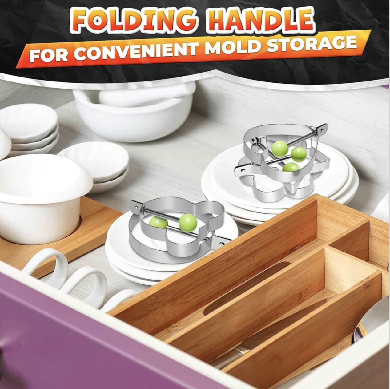5PCS Fried Egg Ring Mold Set