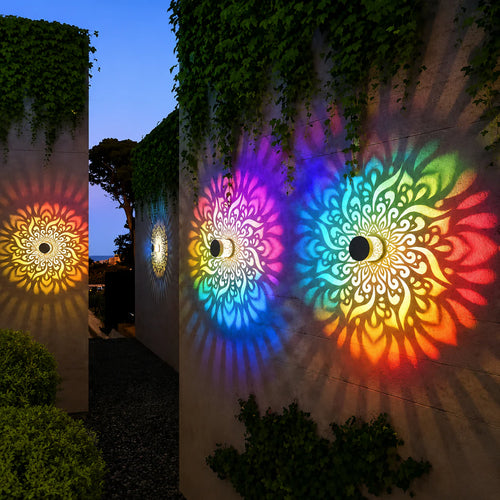 Seven-Color Changing Solar Mandala Projection Wall Light