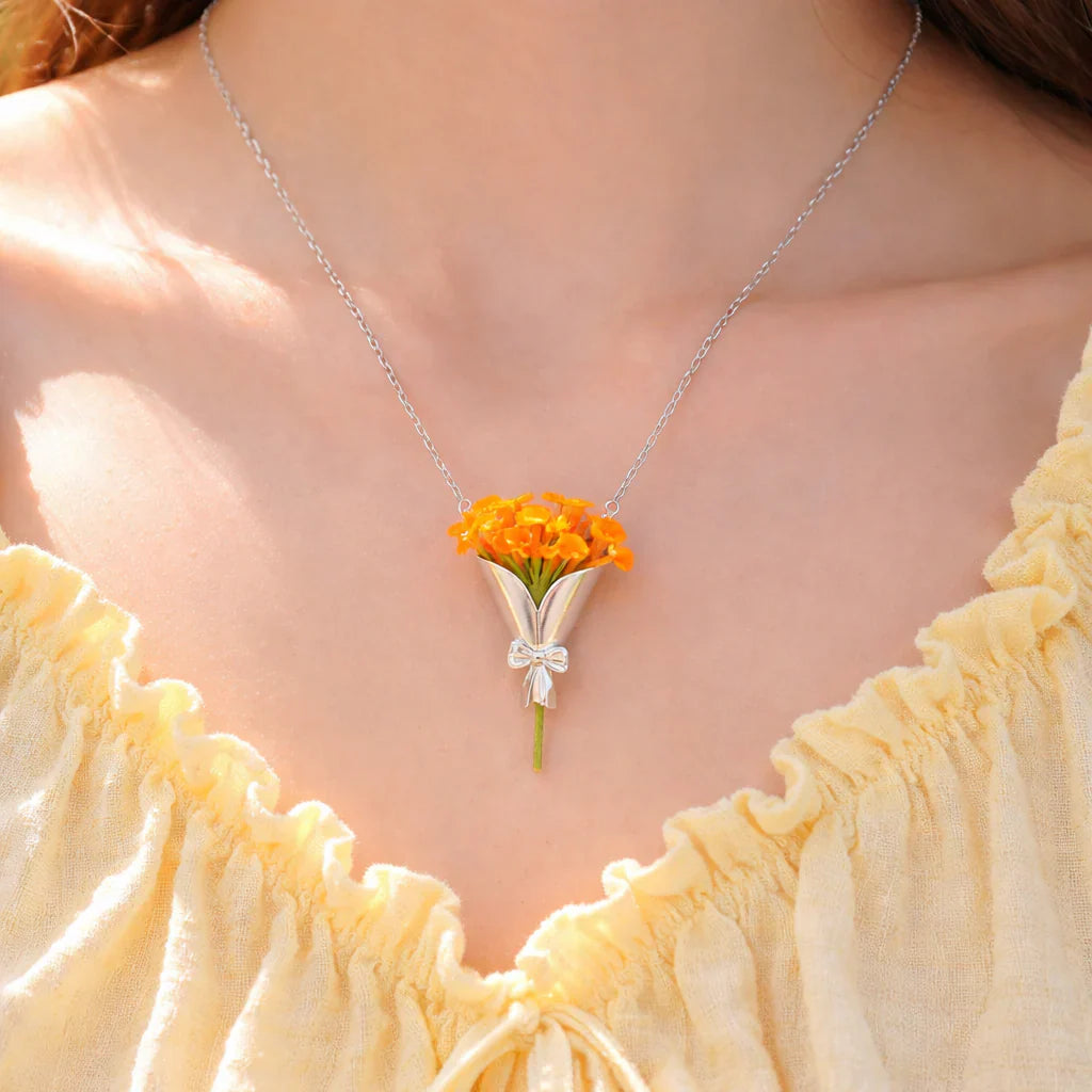 Bouquet Necklace Flower Vase